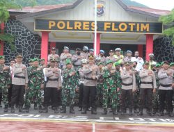 Apel Sinergitas Bersama TNI – Polri Tahun 2022 Wil. Kodim 1624/Flotim